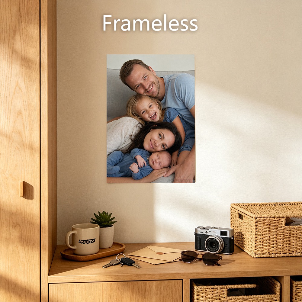 2Dパーソナライズされた写真キャンバスウォールアート、木製フ - Home Textiles & Decorations のレビューと価格
